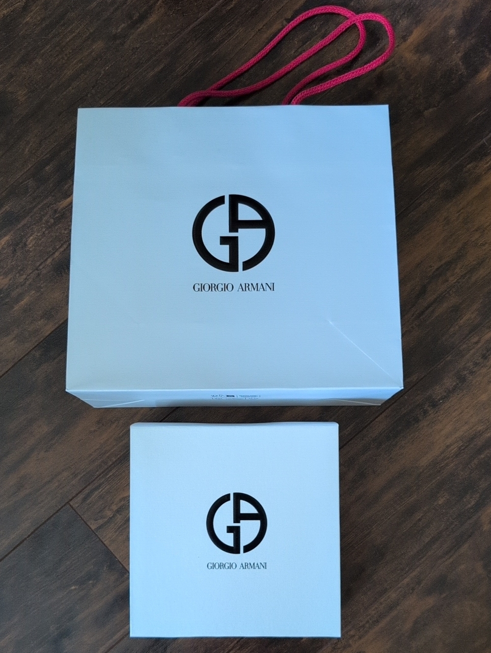 Giorgio Armani White Bag and Box
